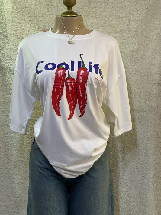 T-shirt estampado chiles
